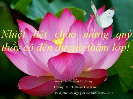 Bài giảng Sinh học 12 - Tiết 41: Các đặc trưng cơ bản của quần thể sinh vật (tiếp) - Nguyễn Thị Nhụy