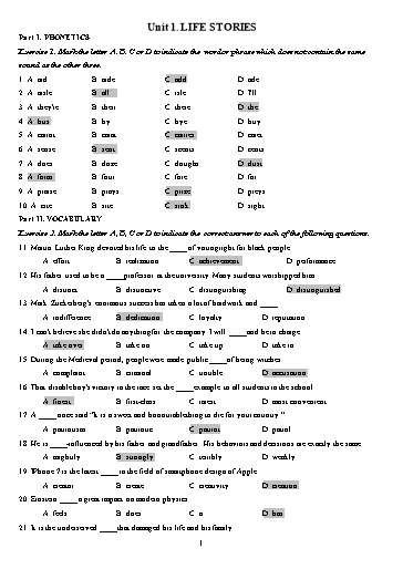 Đề cương ôn tập học kì 1 môn Tiếng Anh 12 - Trường THPT Lý Thường Kiệt