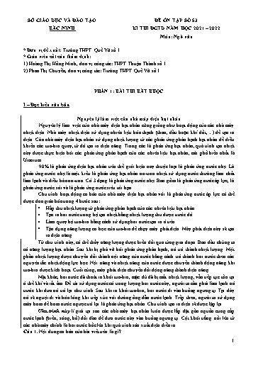 Đề ôn tập số 53 Kỳ thi TN THPT 2022 môn Ngữ văn - Sở GD&ĐT Bắc Ninh (Có đáp án)