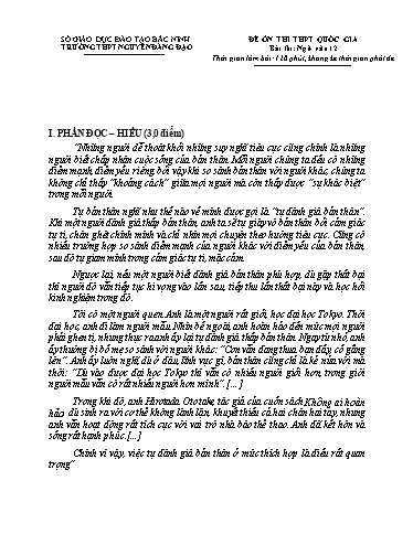 Đề ôn thi THPT Quốc gia 2020 môn Ngữ văn - Trường THPT Nguyễn Đăng Đạo (Có đáp án)
