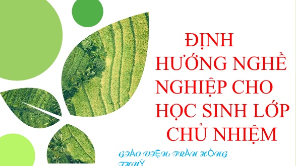 Đề tài Định hướng nghề nghiệp cho học sinh lớp chủ nhiệm