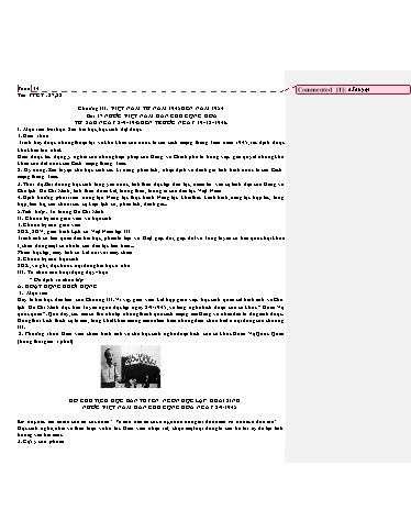 Giáo án Lịch sử 12 - Tiết 27+28, Bài 17: Nước Việt Nam dân chủ cộng hòa từ sau ngày 2-9-1945 đến trước ngày 19-12-1946 - Năm học 2023-2024