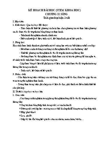 Giáo án Vật lí 12 (Kết nối tri thức) - Chủ đề STEM, Chương II: Sóng