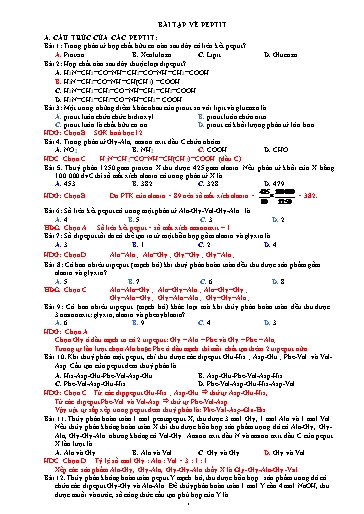 Ôn tập Hóa học 12 - Bài tập về Peptit